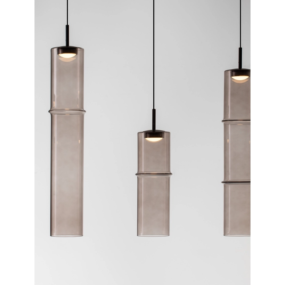 Unique pendant lamp Sano straight 5-light smoke glass Lyora 5212017474070