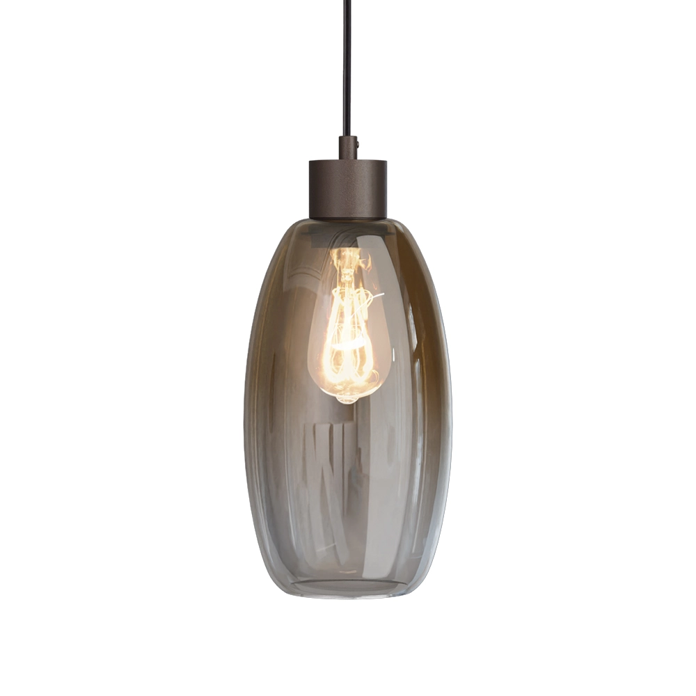 Glass pendant lamp Olive Ø 15cm - cocoa Masterlight 8718121393766