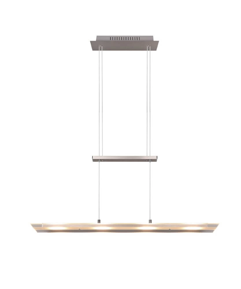 Glass pendant lamp Milos nickel Trio 4017807588262