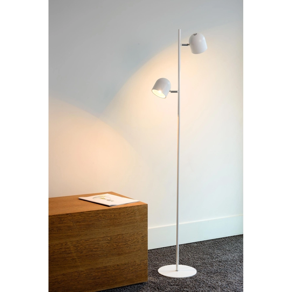 Floor lamp Skanska 2-light white Lucide 5411212030474