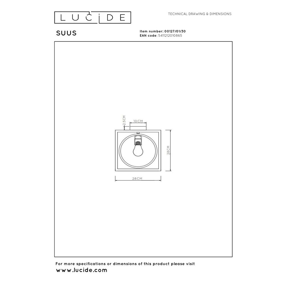 Unique ceiling lamp Suus Black Lucide 5411212010865