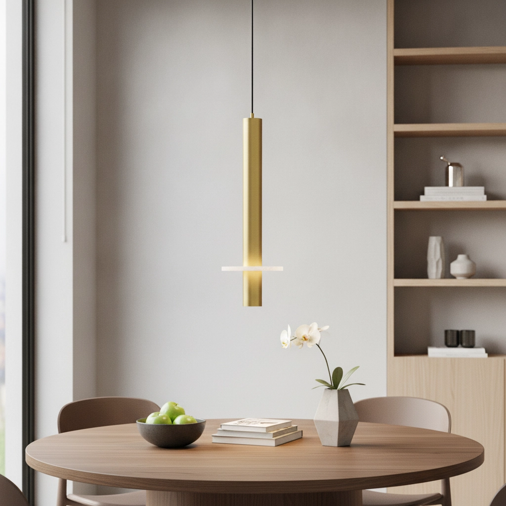 Design pendant lamp Noemi gold with white Ø 11cm