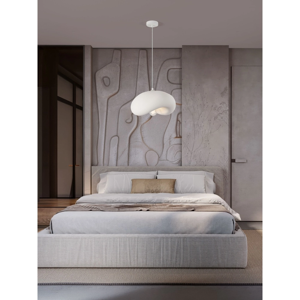 Modern pendant lamp Bambel white Lyora 5212017495785