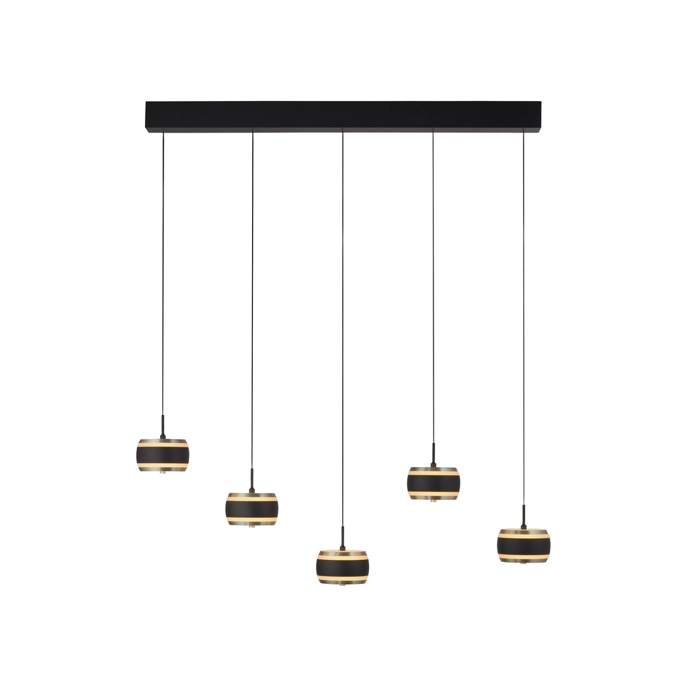 5L dining table pendant lamp Pure Falling Rings black pearl Paul Neuhaus 4012248396575