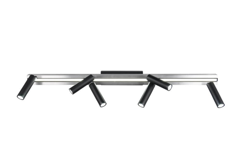 6-light LED spot Zeno metal with black Trio 4017807627305
