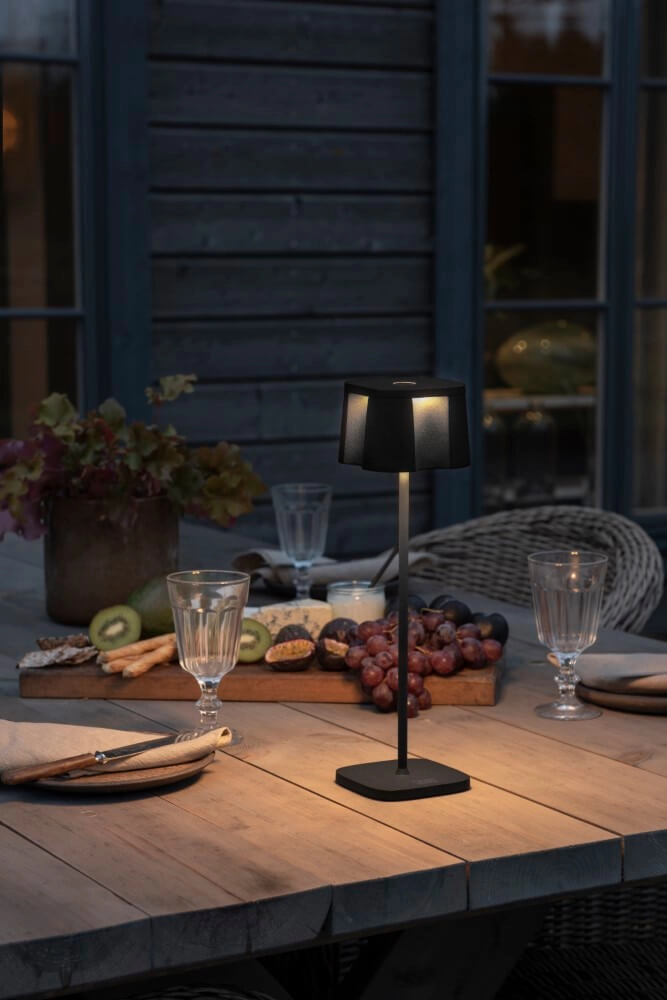 Black table lamp Nice rechargeable KonstSmide 7318307818758