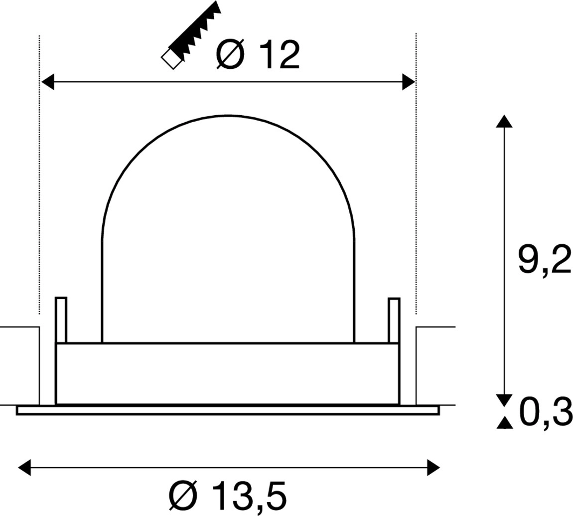 Recessed spotlight Numinos Gimble M black 2700K - 20deg SLV 4024163312134