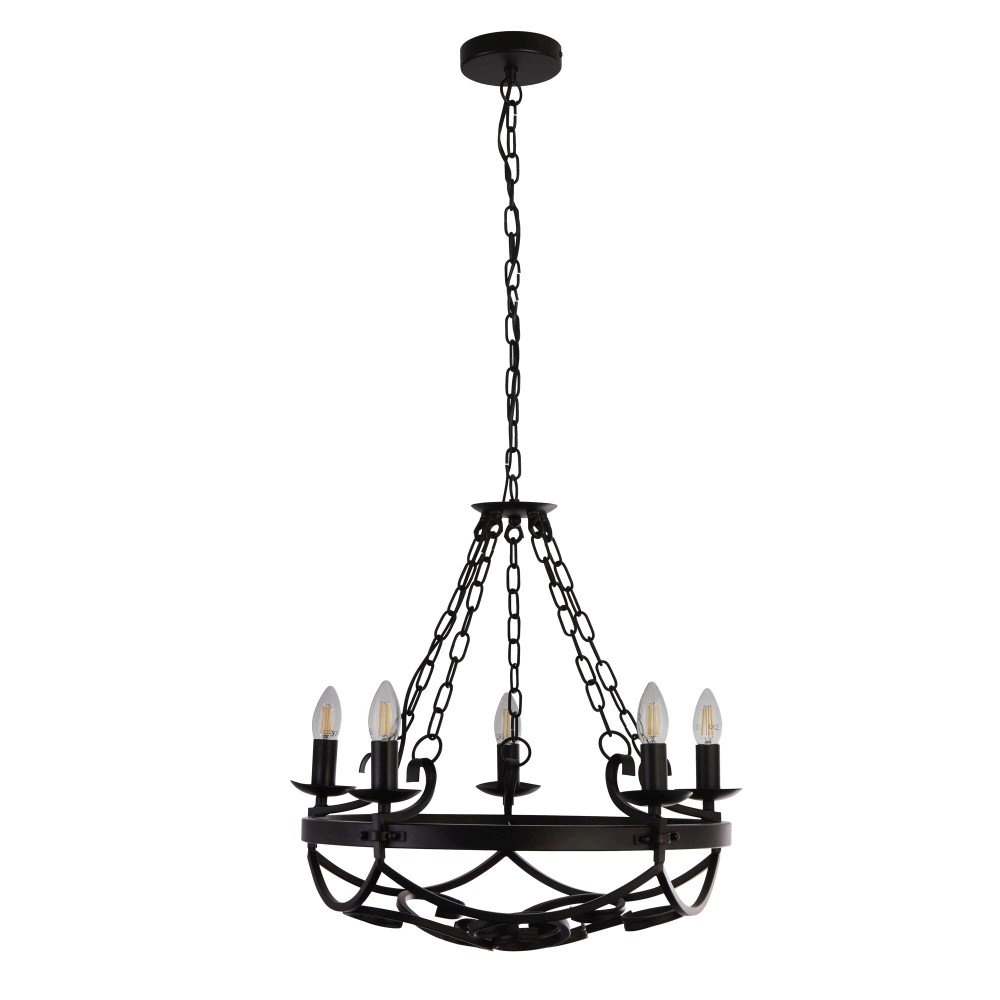 Classic hanging lamp Cartwheel Ø 54cm Searchlight 5053423155098