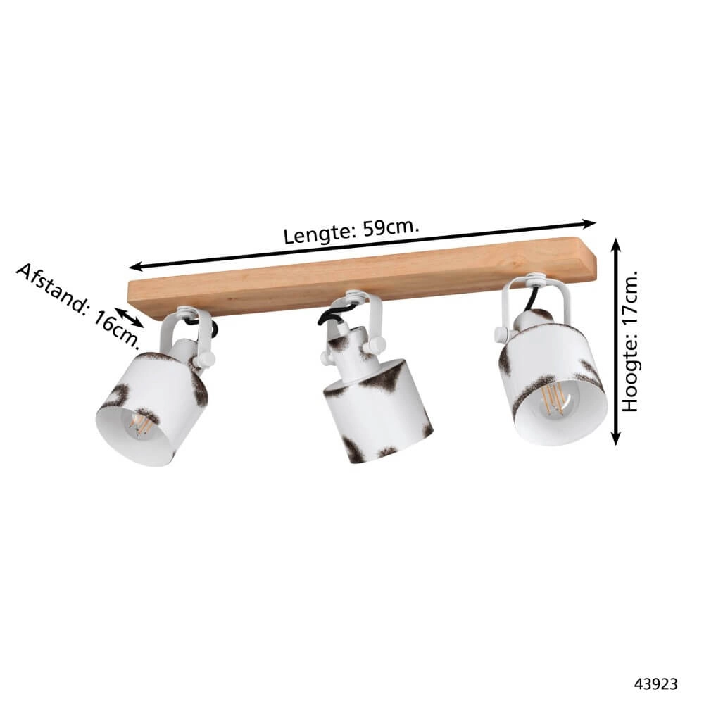 Retro ceiling spotlight Kilburn 3-light Eglo 9002759439231