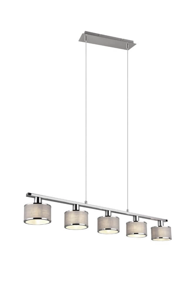 5-light pendant lamp Kaprun straight 92cm
