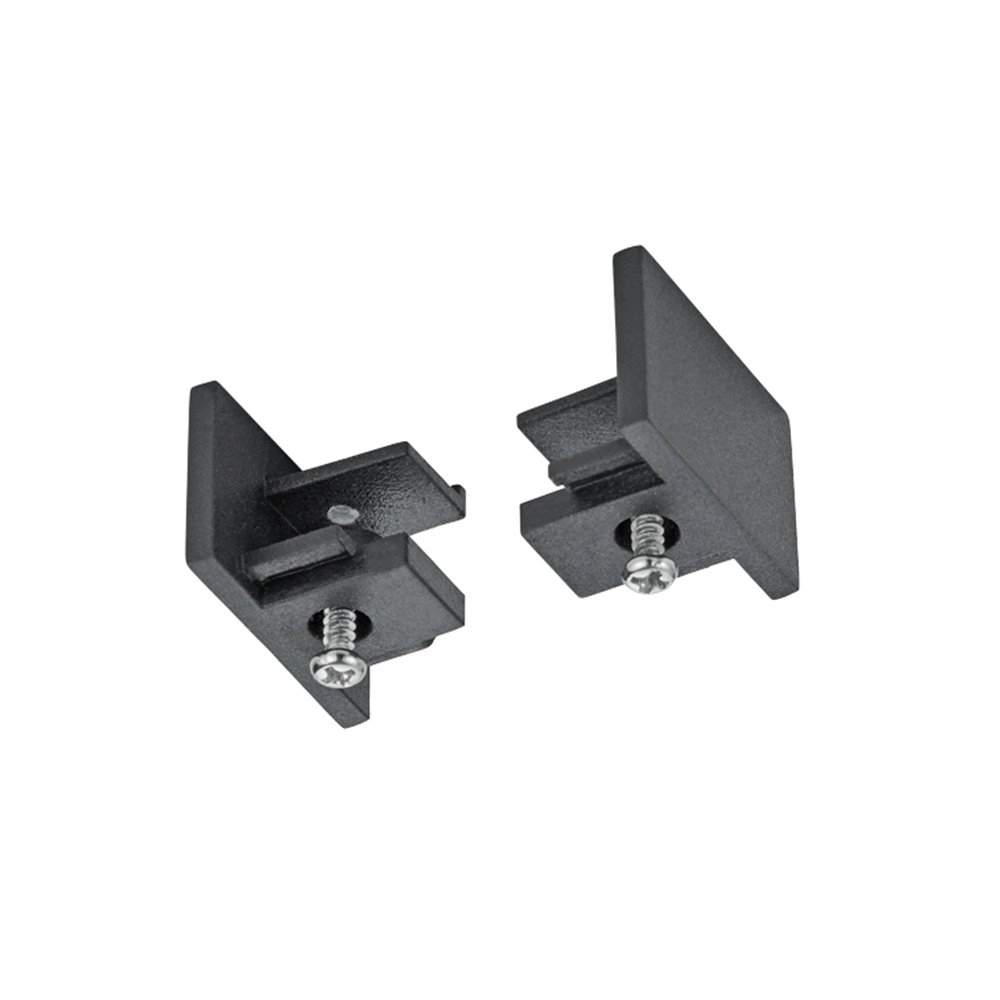 End cap black Duoline for 2-phase track lighting