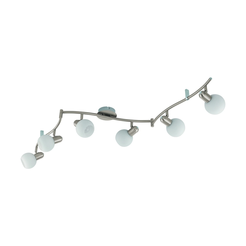 Ceiling lamp Comba 6-light nickel