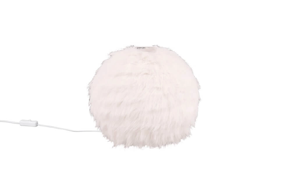 Fabric table lamp Furry cream Ø 30cm