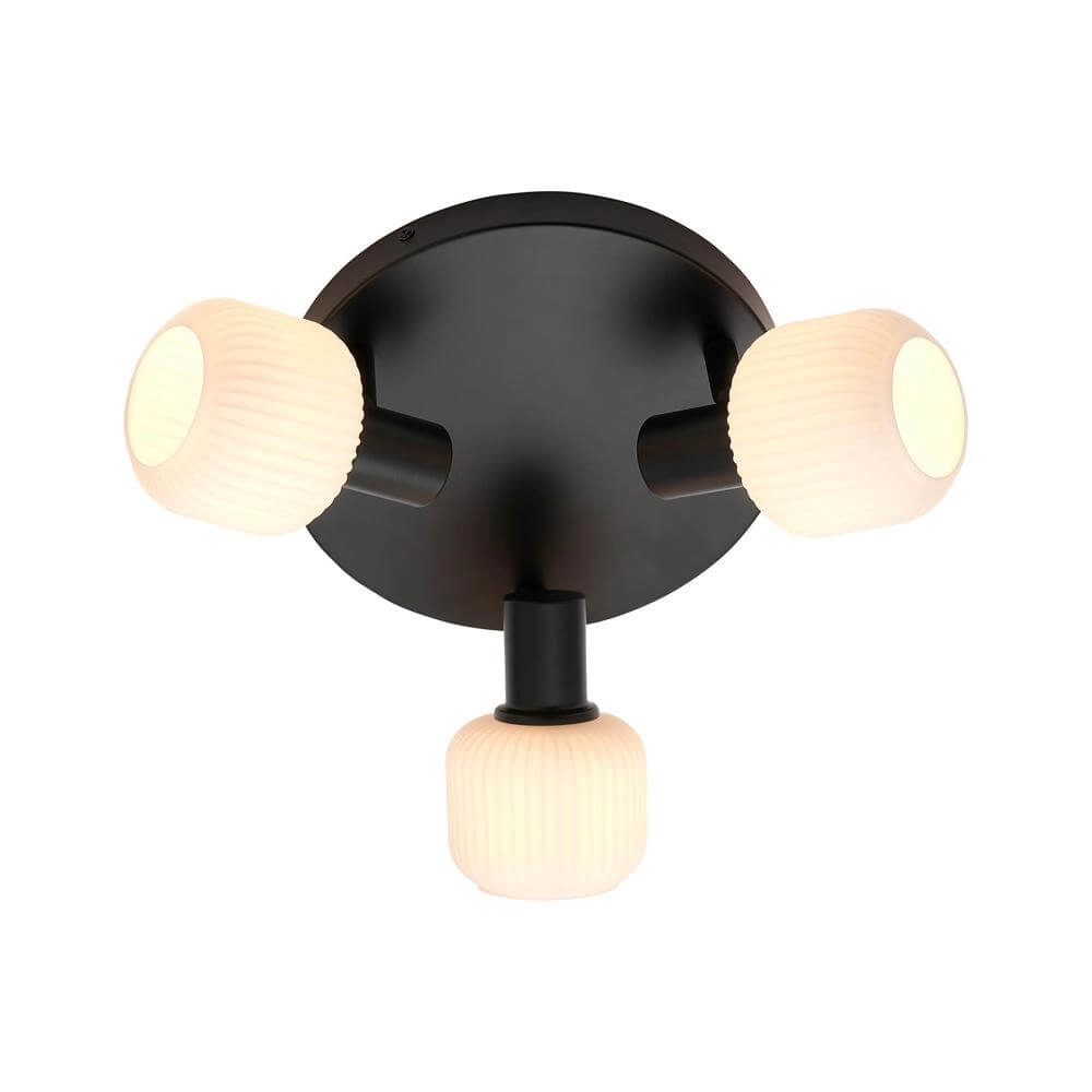 3-light ceiling lamp Milford black