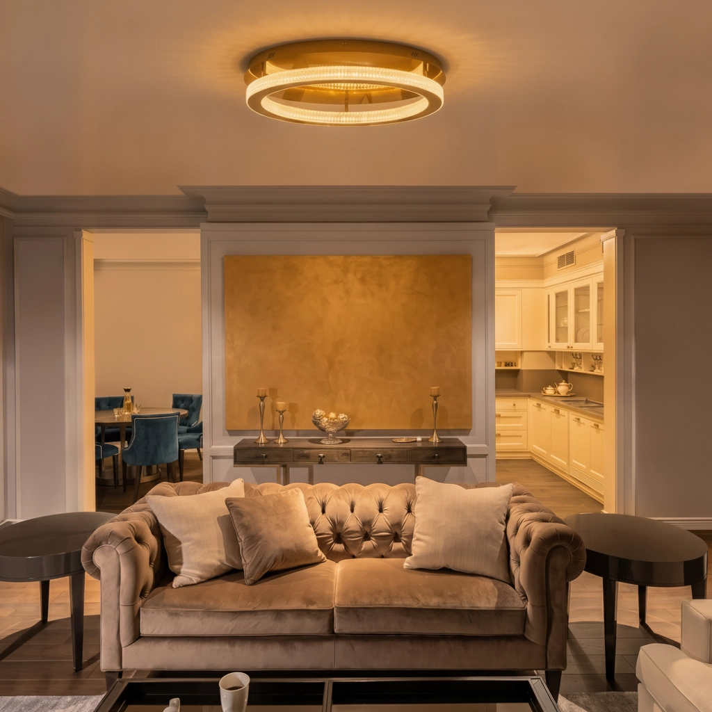 Ceiling lamp Fiore gold Ø 60cm