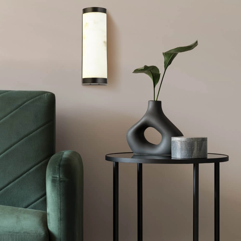 Design wall lamp Nile 25cm black Searchlight 5053423273792