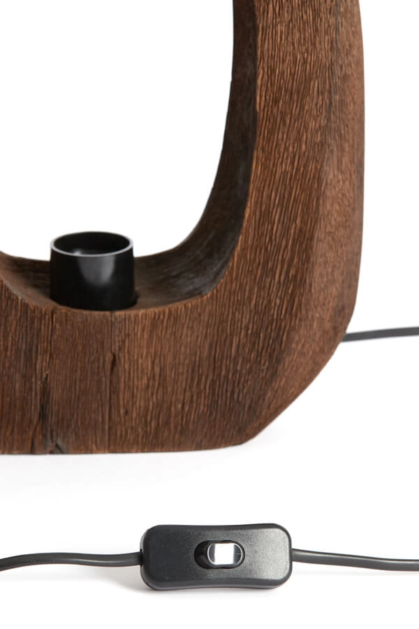 Dark wood table lamp Kelafo 24 x 30cm Light & Living 8717807691073