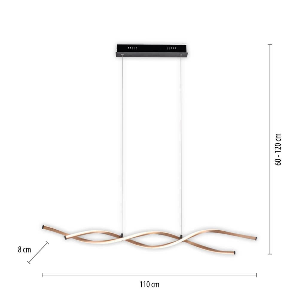 Design pendant lamp Polina 105cm Paul Neuhaus 4012248371718