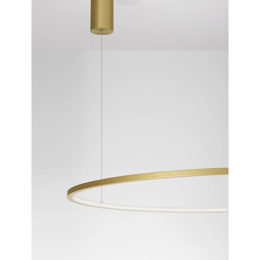 Round pendant lamp Tarquin gold Ø 100cm Lyora 5212017438355