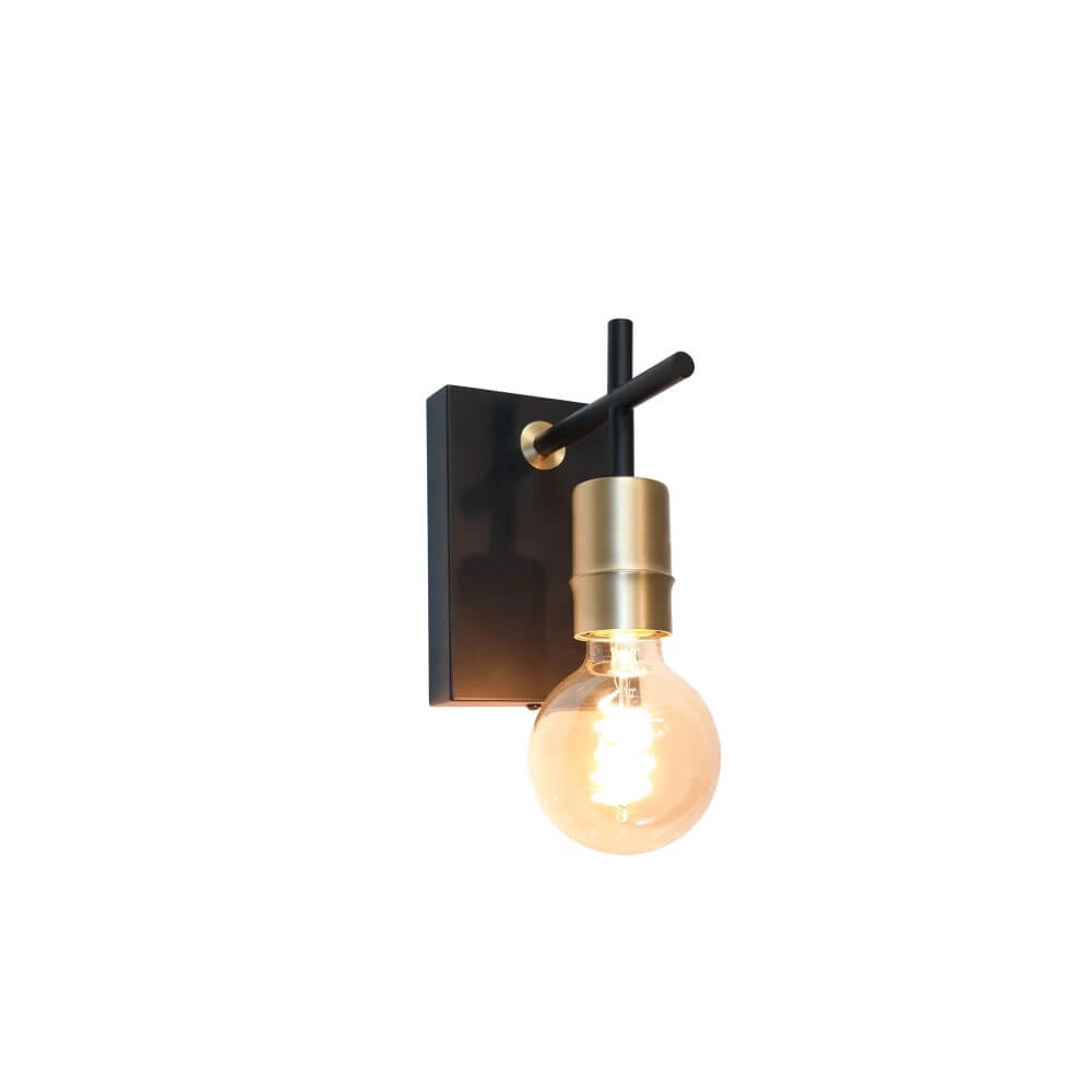 Nice wall lamp Mokka black with gold