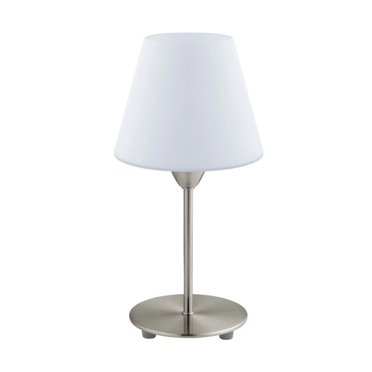 Table lamp Damasco 1 30cm nickel matt with white