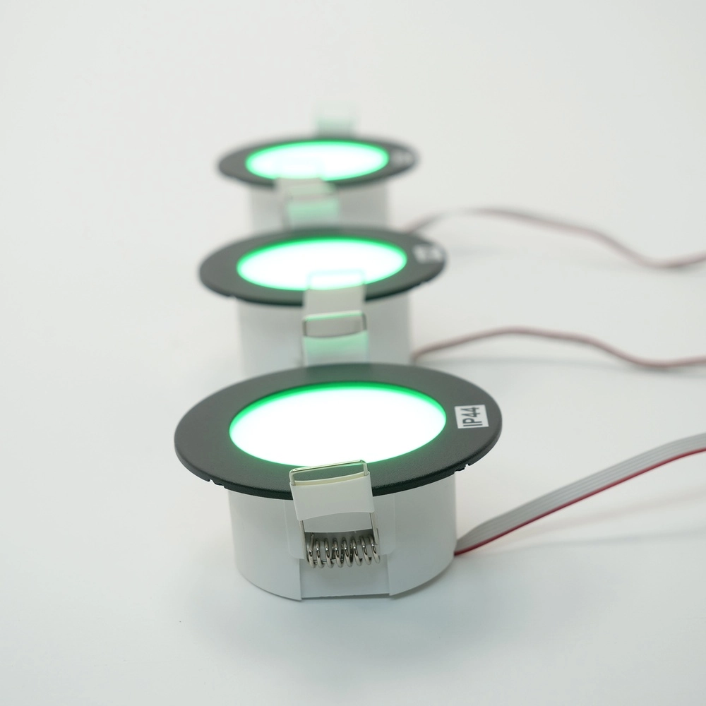 IP44 recessed spotlight Fueva 6-Z Zigbee - black - Ø 8.8cm Eglo 9008606330966