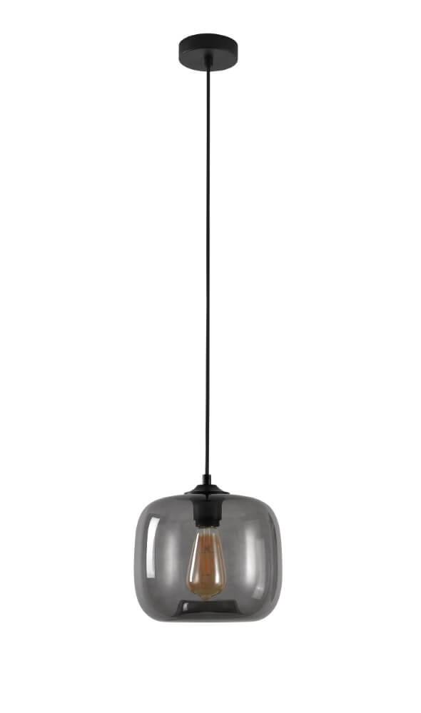 Hanging lamp Preston gray glass Ø 24cm Artdelight 8719831737789