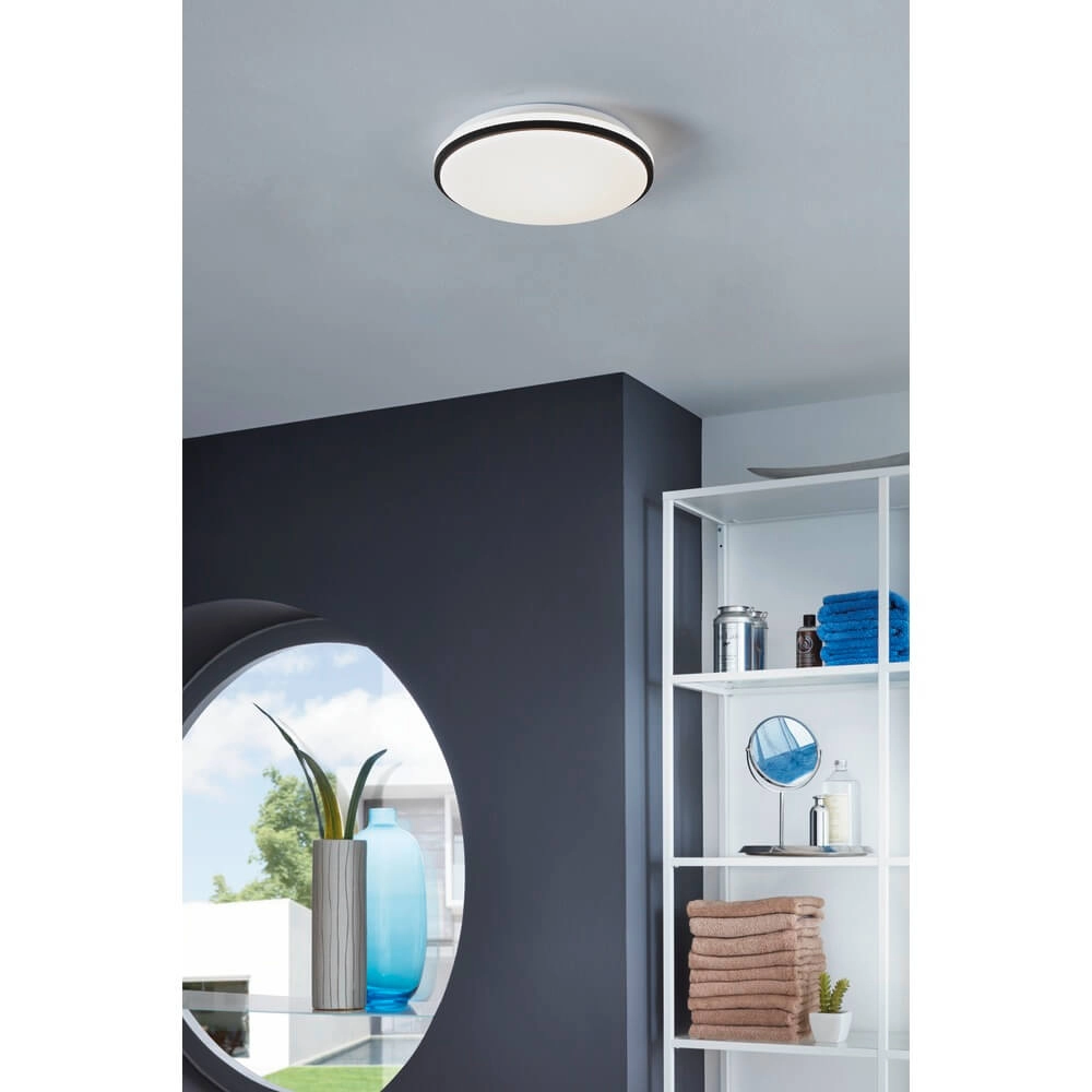 Ceiling lamp Margidore black with white Ø 34cm Eglo 9008606313198