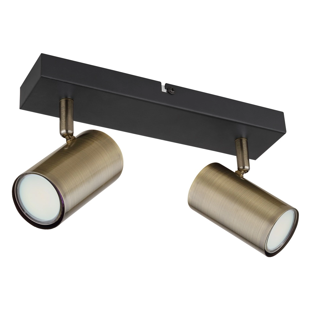 Ceiling lamp 2-lights Robby black with bronze Globo 9007371439980