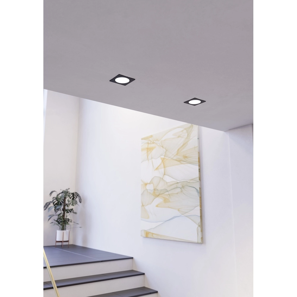 Recessed lamp Fueva 6 Square - Black - 11.9x11.9cm Eglo 9008606330713