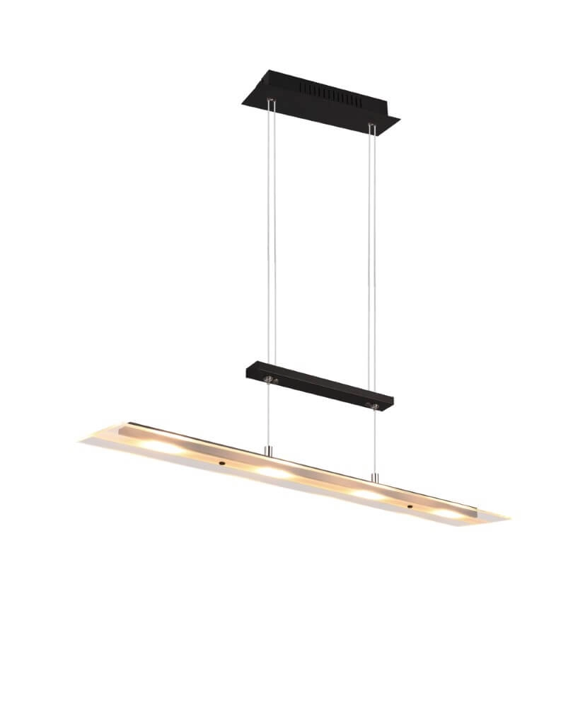 Glass pendant lamp Milos black Trio 4017807588286