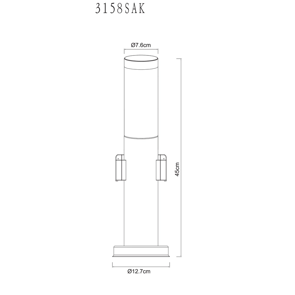 Garden lamp Boston anthracite with socket Globo 9007371430741