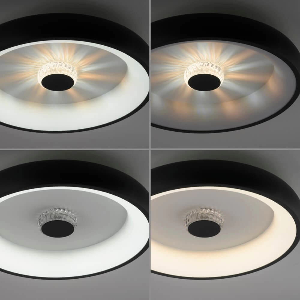 Round ceiling lamp Vertigo black Ø 46,5cm Just Light 4043689994723