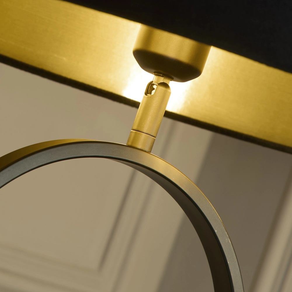 Floor lamp Modish black with black hood Searchlight 5053423307534
