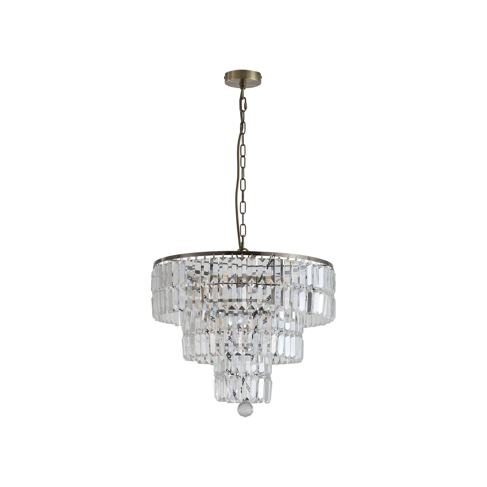 Chandelier Empire antique brass Ø 50cm Searchlight 5053423303888