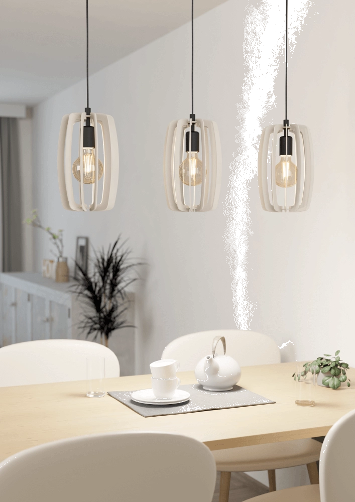 Dining room hanging lamp Bajazzara white Eglo 9008606244331