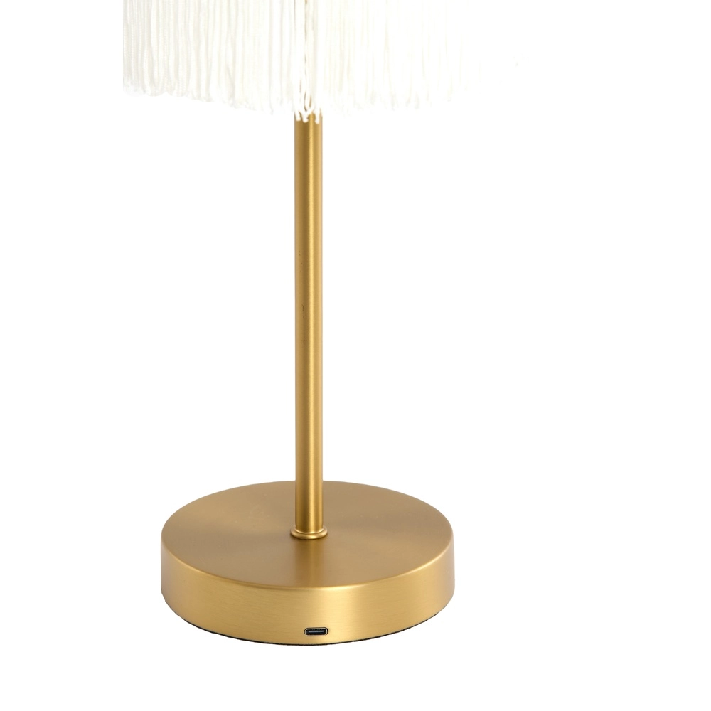 Rechargeable table lamp Diny Gold with white Light & Living 8717807761707