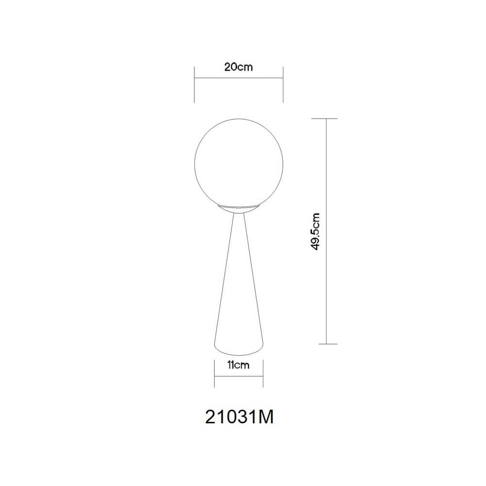 Table lamp Pinpal with white convex glass Globo 9007371447343