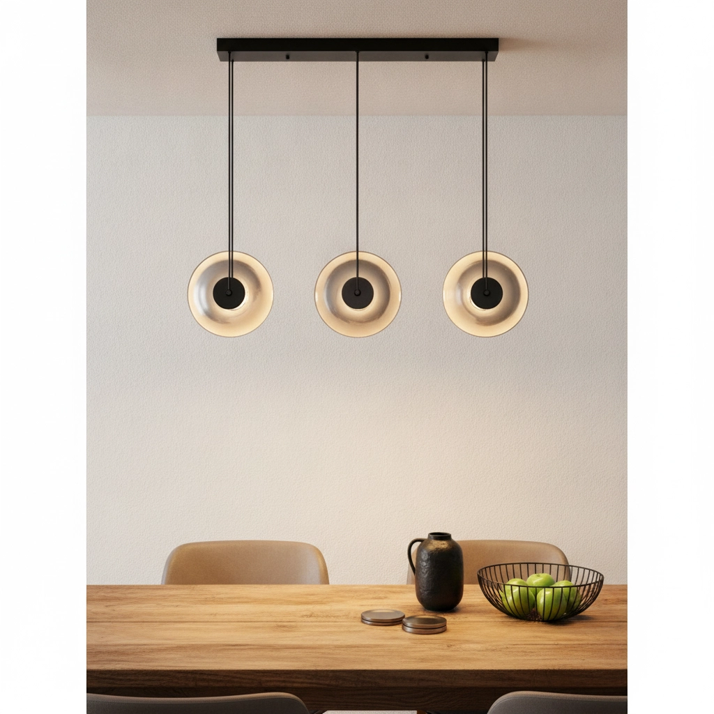 Unique pendant lamp Ballet black 3-light straight Lyora 5212017458421