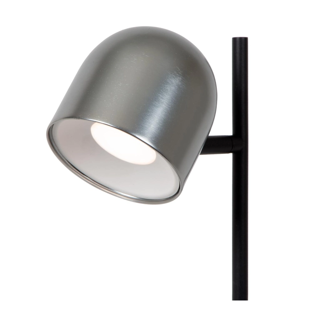 Rechargeable table lamp Skanska Rech metallic grey Lucide 5411212032126