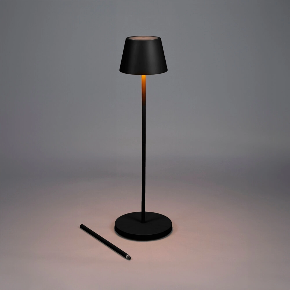 Rechargeable floor lamp Pomezia Medium black KonstSmide 7318307841756