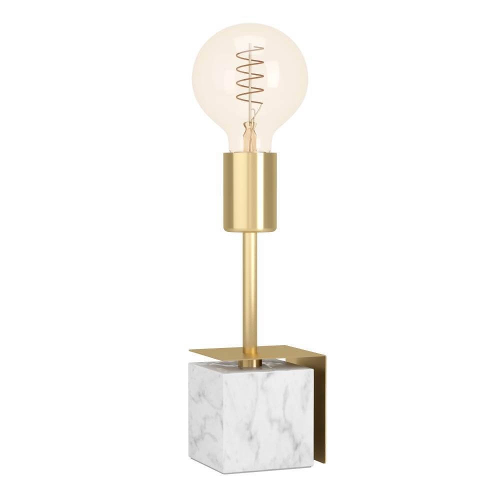 Gold table lamp Carmita with marble base