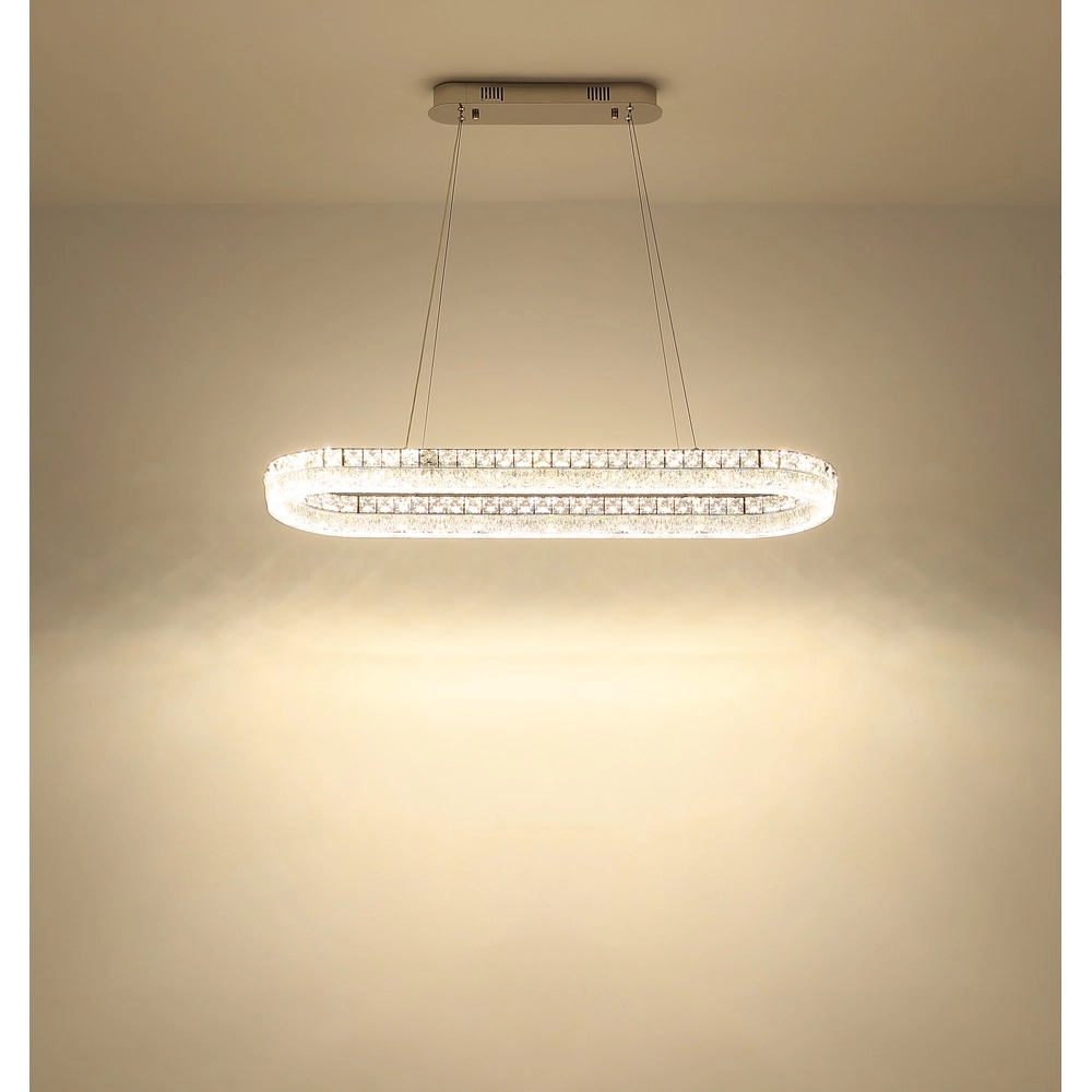 Pendant lamp Laurel Oval chrome Globo 9007371572779