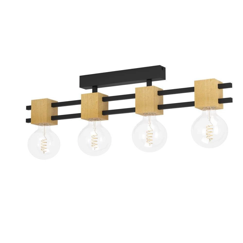 Sleek ceiling lamp Levantara 4-light