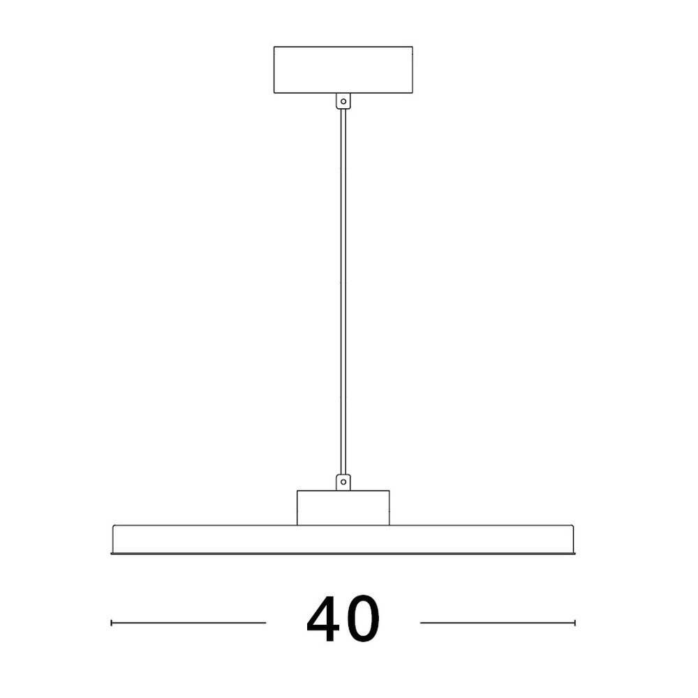 Sleek pendant lamp Andria white Ø 40cm Lyora 5212017432018