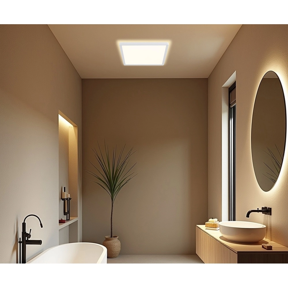 Ceiling light Sapana square 29.4cm white Globo 9007371402403