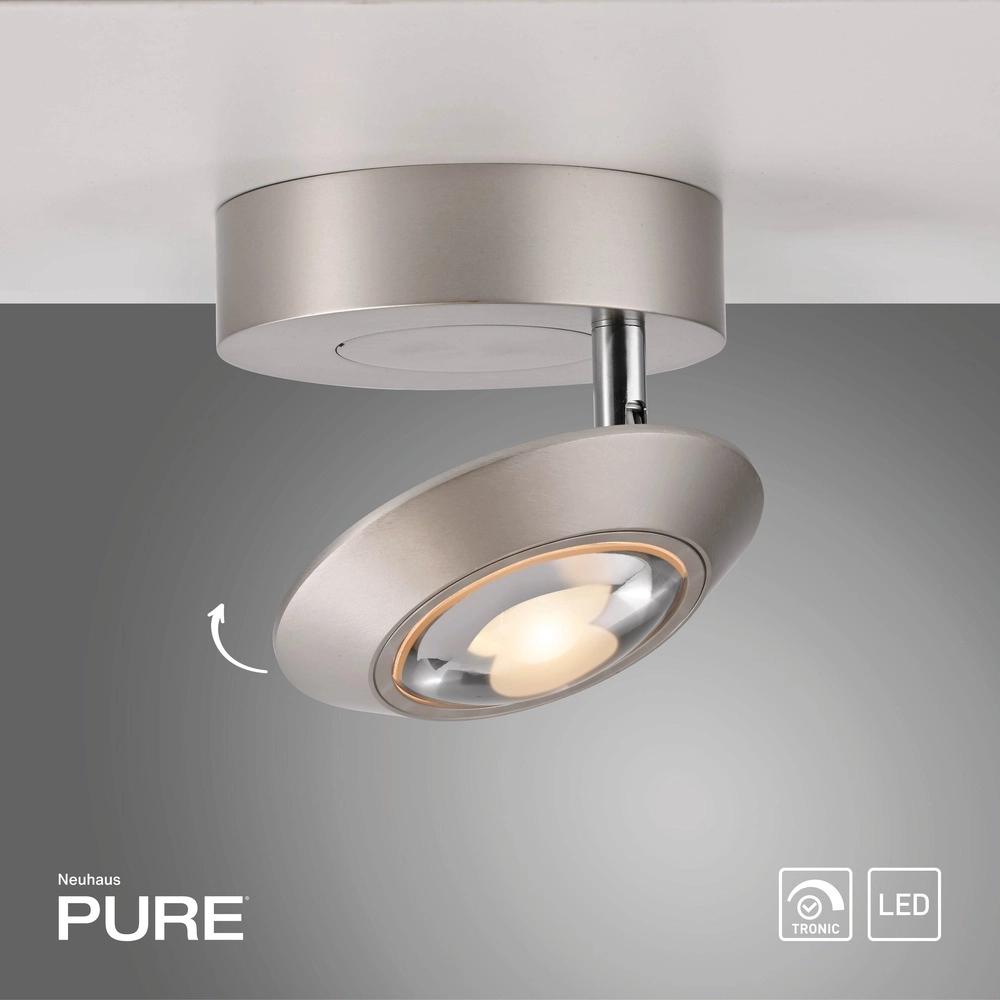 Led ceiling spot Pure Oculis Diamond grey Paul Neuhaus 4012248397060