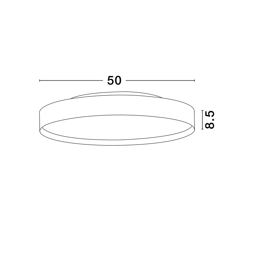 Ceiling light Roi black Ø 50cm Lyora 5212017448965