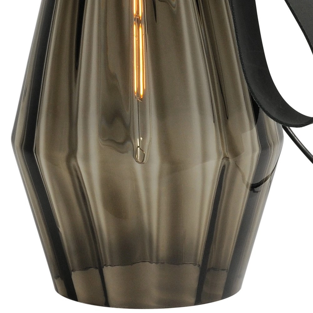 Table lamp black Diamond 40cm with smoke glass Masterlight 8718121259208