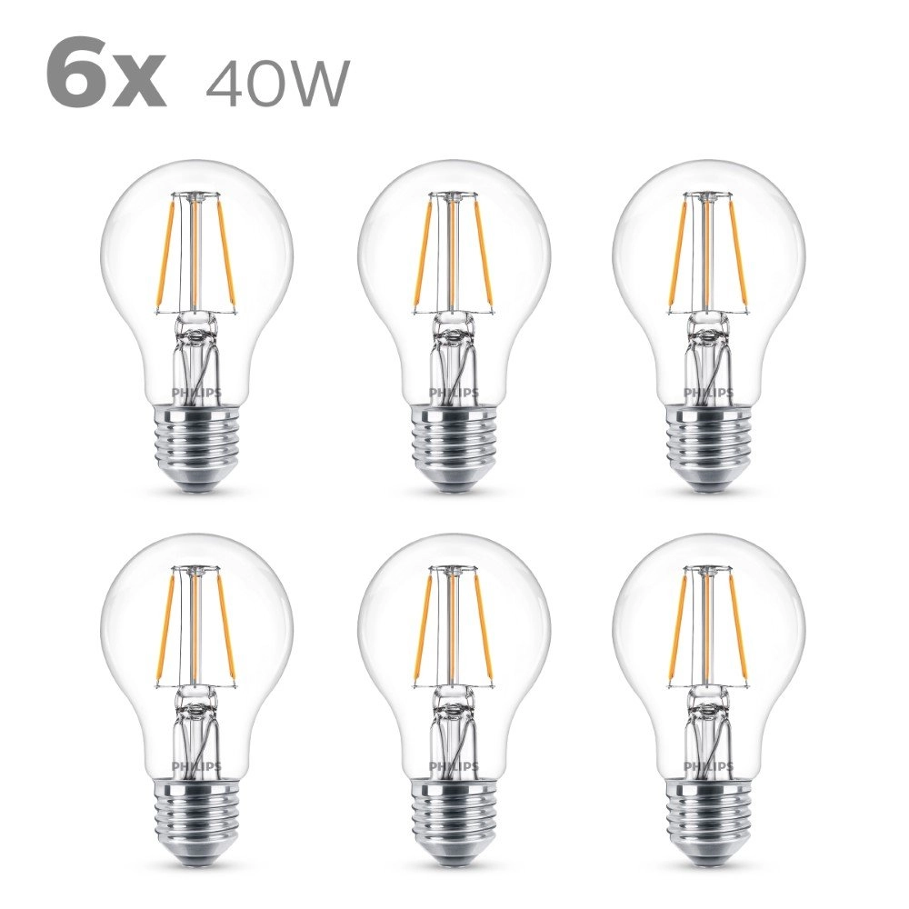 4W - E27 - 2700K - 470 lumen set with 6pcs Philips 8718696774977
